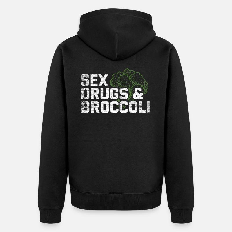 brocoli - Veste à capuche bio Premium Unisexe - noir