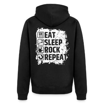Musique rock - Veste à capuche bio Premium Unisexe - noir - Dos - Nico (187cm)
