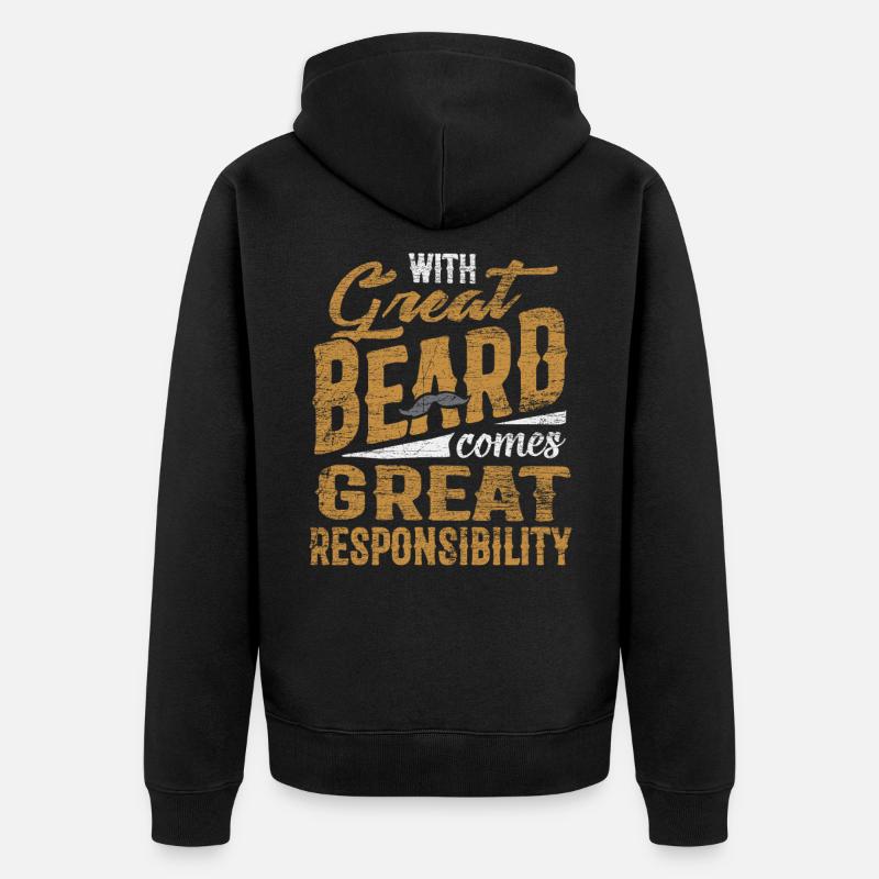 barbe - Veste à capuche bio Premium Unisexe - noir