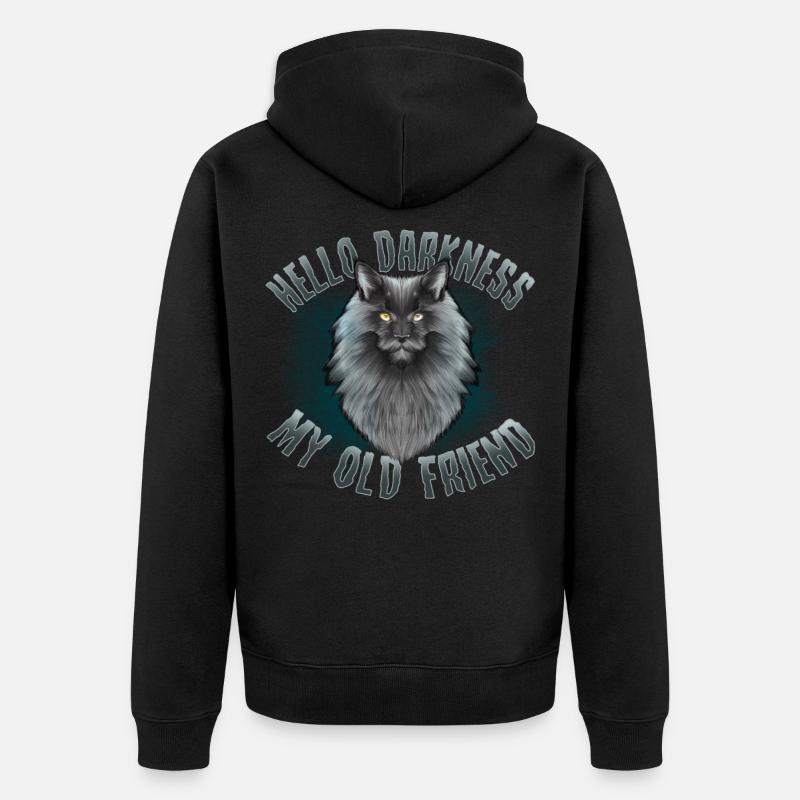 Chat Maine Coon - Veste à capuche bio Premium Unisexe - noir