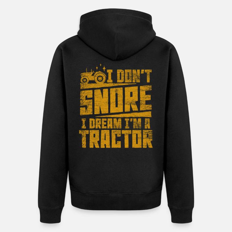 Traktor - Unisex Premium Bio Zip Hoodie - Schwarz