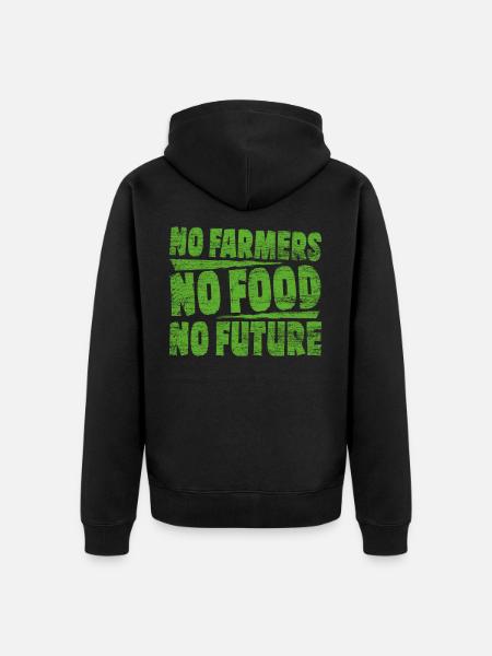 tractor - Unisex Premium Organic Zip Hoodie - black