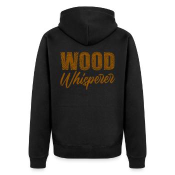 lumberjack - Unisex Premium Organic Zip Hoodie - black - Back - Nico (187cm)