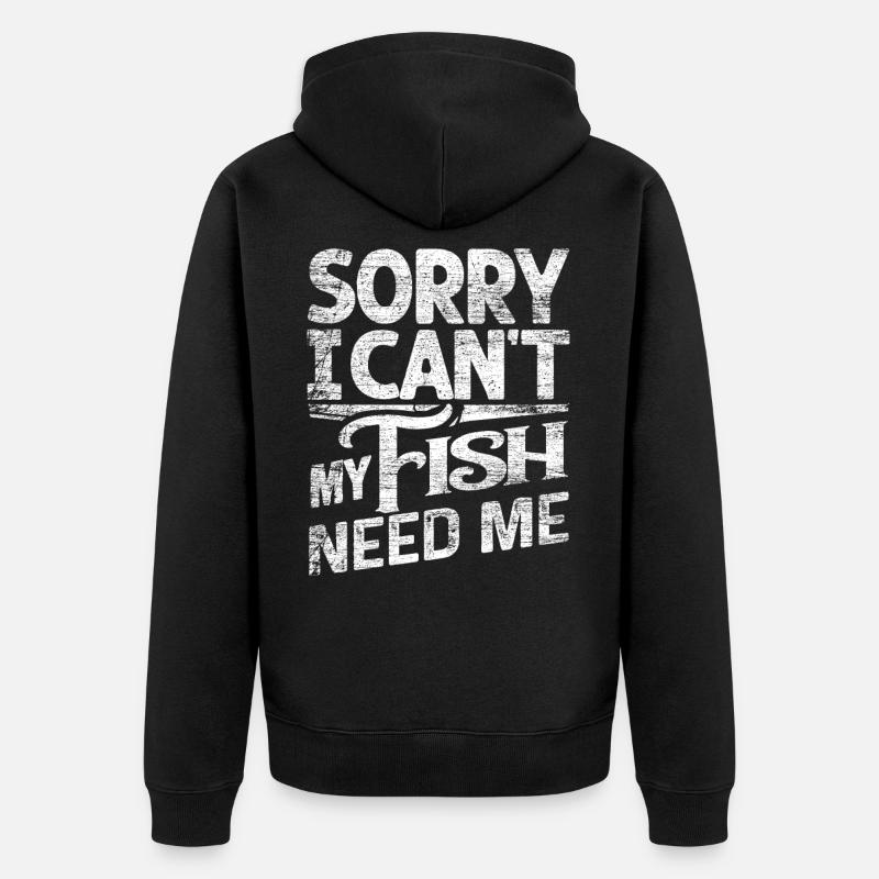 poisson - Veste à capuche bio Premium Unisexe - noir