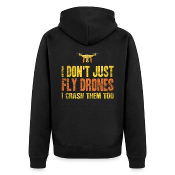 drone - Veste à capuche bio Premium Unisexe - noir - Dos - Nico (187cm)
