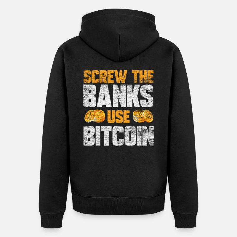 Bitcoin - Veste à capuche bio Premium Unisexe - noir
