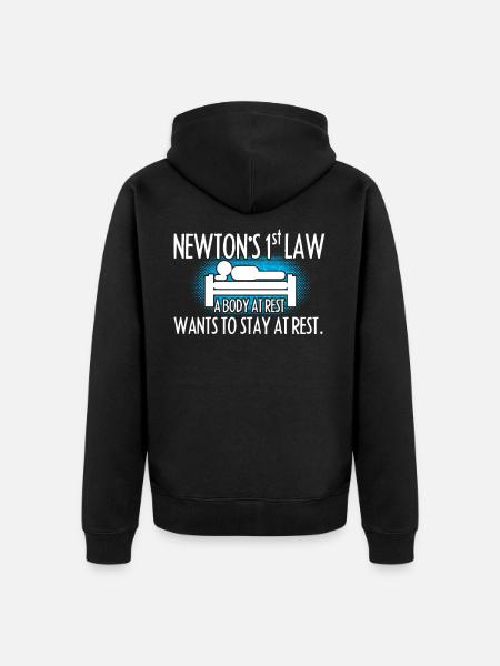 Newtonian physics - Unisex Premium Organic Zip Hoodie - black