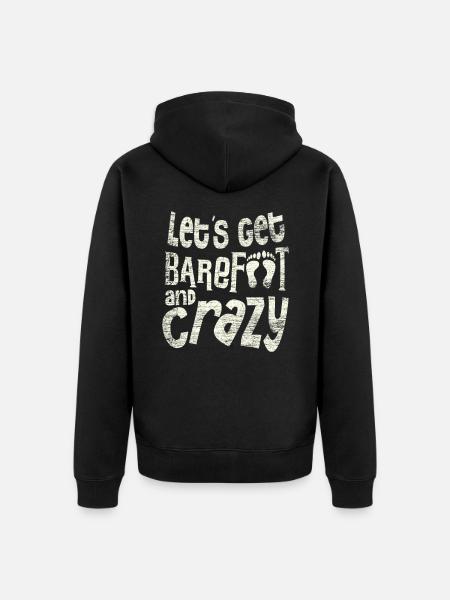 Barefoot - Unisex Premium Organic Zip Hoodie - black