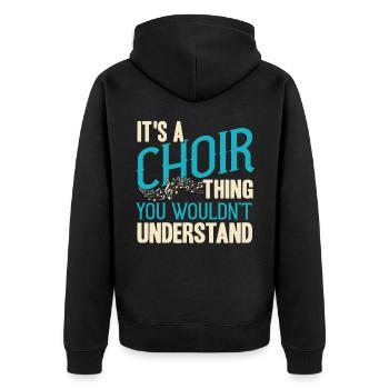 chorale - Veste à capuche bio Premium Unisexe - noir - Dos - Nico (187cm)