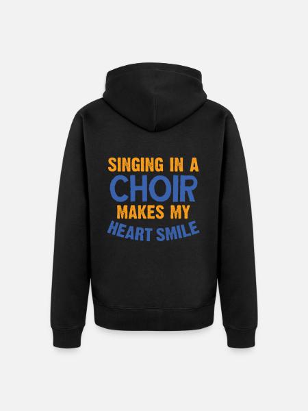 Choir singer singing - Unisex Premium Organic Zip Hoodie - black