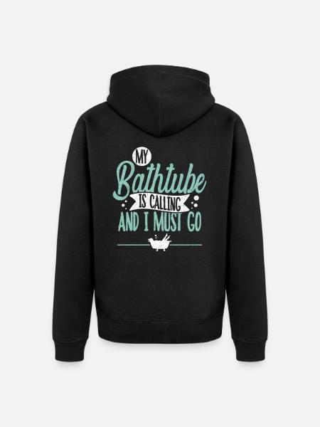 bathtub - Unisex Premium Organic Zip Hoodie - black