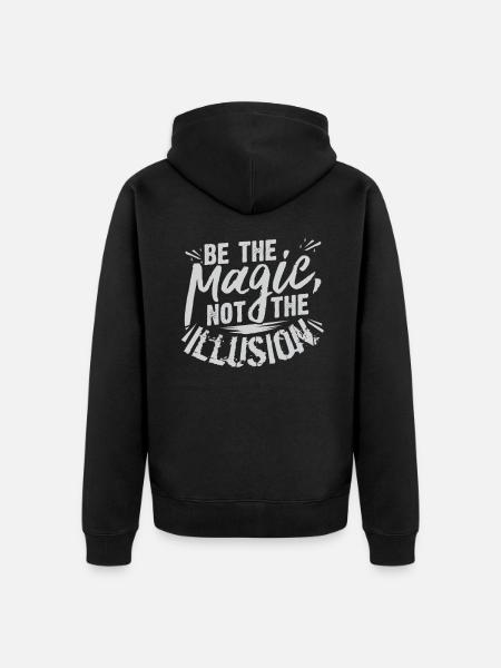 magic - Unisex Premium Organic Zip Hoodie - black