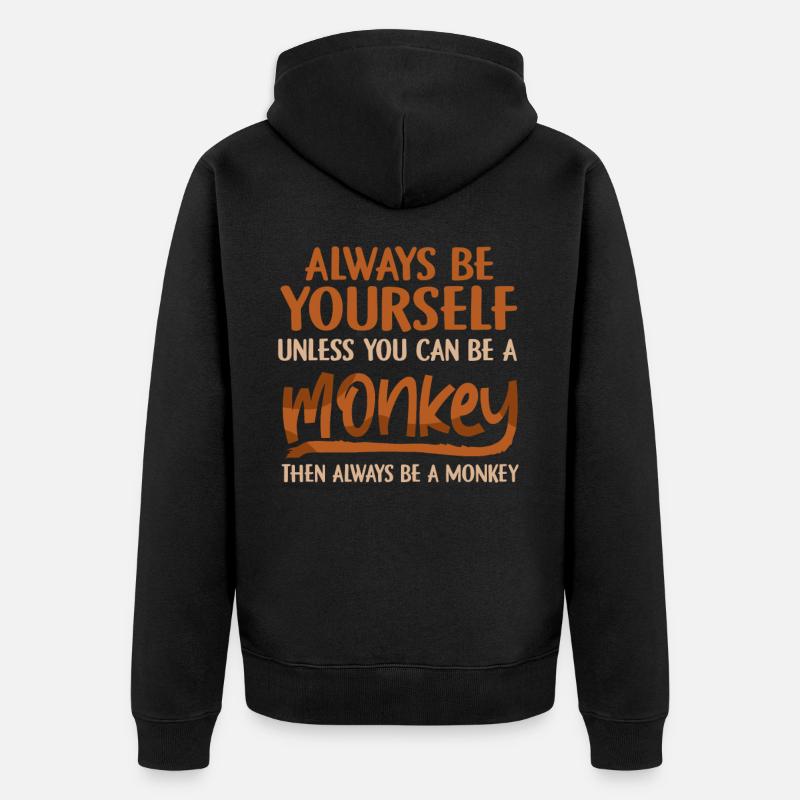 singe - Veste à capuche bio Premium Unisexe - noir