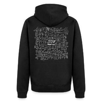 18 years gift square root 324 years old - Unisex Premium Organic Zip Hoodie - black - Back - Nico (187cm)