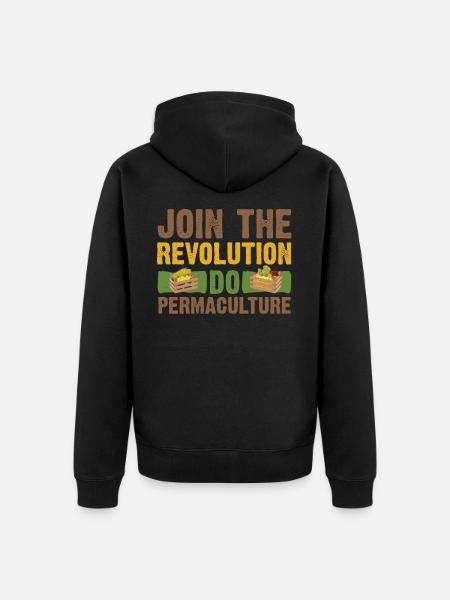 Permaculture - Unisex Premium Organic Zip Hoodie - black