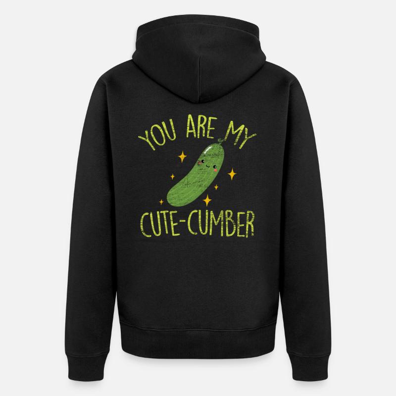 concombre - Veste à capuche bio Premium Unisexe - noir