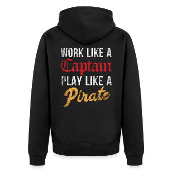 Pirat - Veste à capuche bio Premium Unisexe - noir - Dos - Nico (187cm)