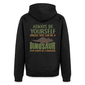 dinosaure - Veste à capuche bio Premium Unisexe - noir - Dos - Nico (187cm)