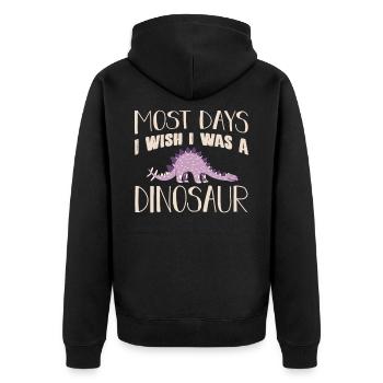dinosaure - Veste à capuche bio Premium Unisexe - noir - Dos - Nico (187cm)