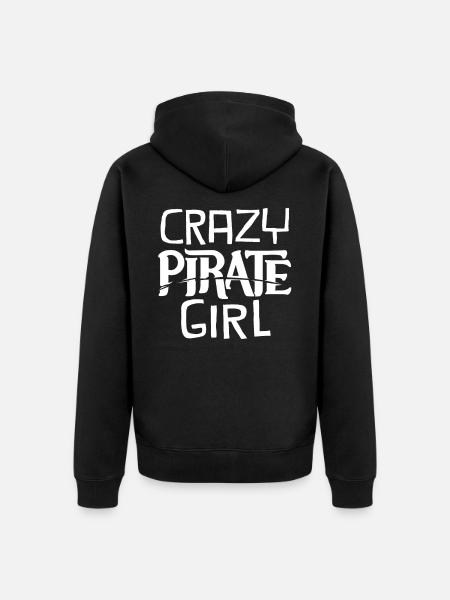 Fille pirate - Veste à capuche bio Premium Unisexe - noir