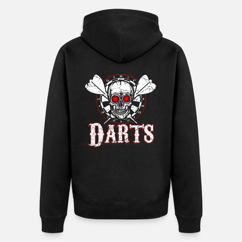 Dart - Unisex Premium Bio Zip Hoodie - Schwarz