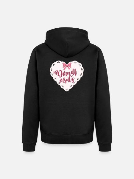 Dirndl Ersatz - Unisex Premium Bio Zip Hoodie - Schwarz