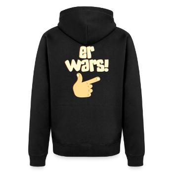 Er Wars - Unisex Premium Bio Zip Hoodie - Schwarz - Hinten - Nico (187cm)