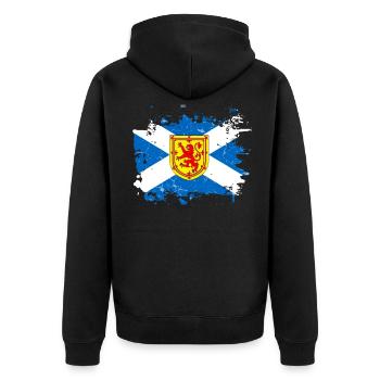 L'Ecosse - Veste à capuche bio Premium Unisexe - noir - Dos - Nico (187cm)