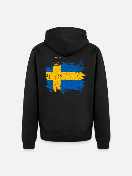 Drapeau suède - Veste à capuche bio Premium Unisexe - noir
