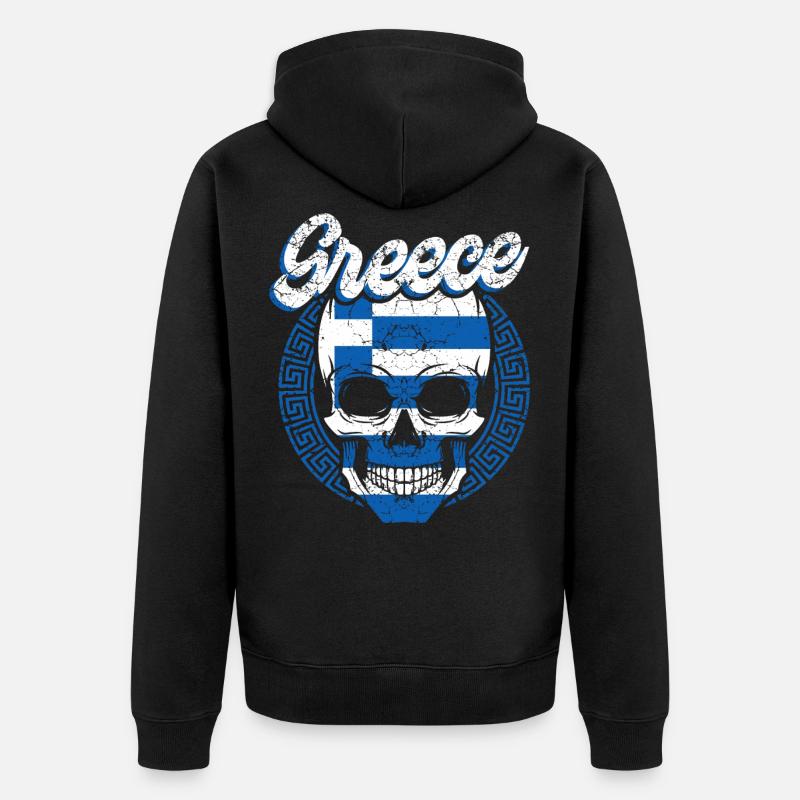 Grèce - Veste à capuche bio Premium Unisexe - noir