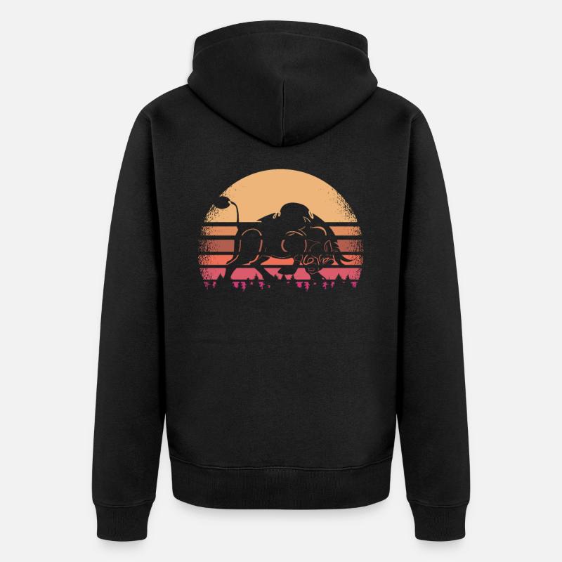 Bull bull - Veste à capuche bio Premium Unisexe - noir