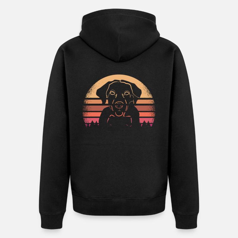 Labrador - Unisex Premium Bio Zip Hoodie - Schwarz
