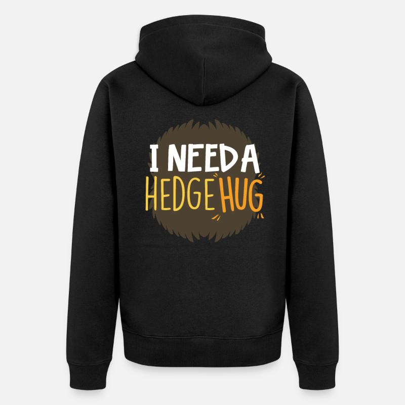hérisson - Veste à capuche bio Premium Unisexe - noir