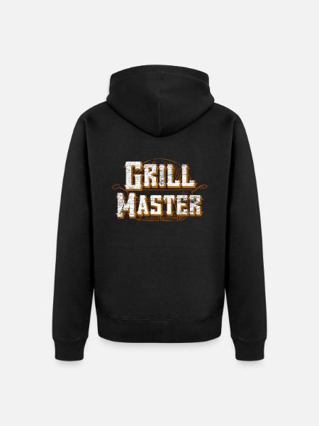 Grill master grilling - Unisex Premium Organic Zip Hoodie - black
