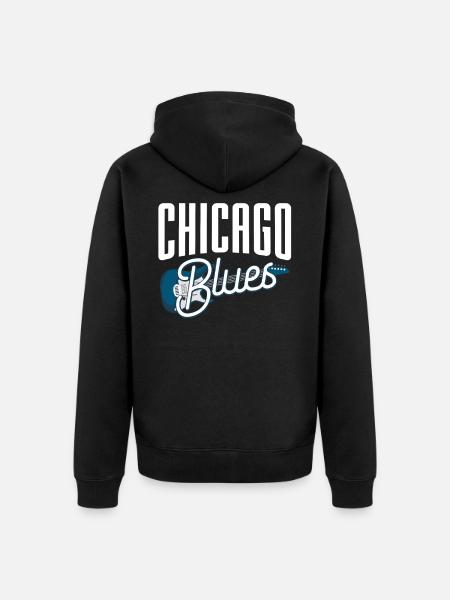 Blues guitar - Unisex Premium Organic Zip Hoodie - black