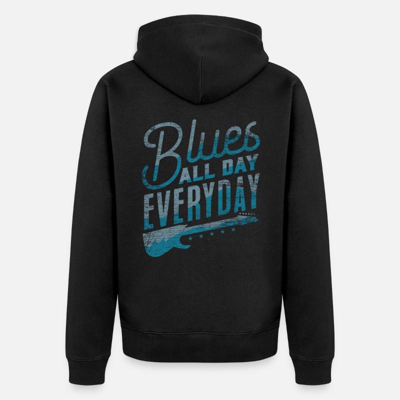 Blues - Veste à capuche bio Premium Unisexe - noir