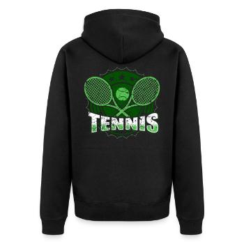 Le tennis - Veste à capuche bio Premium Unisexe - noir - Dos - Nico (187cm)