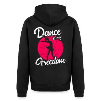 Dancing ballet - Unisex Premium Organic Zip Hoodie - black - Back - Nico (187cm)