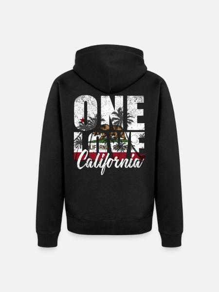 Kalifornien - Unisex Premium Bio Zip Hoodie - Schwarz