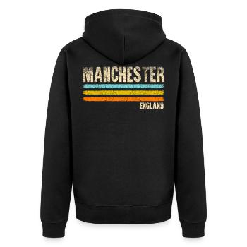 Manchester - Veste à capuche bio Premium Unisexe - noir - Dos - Nico (187cm)