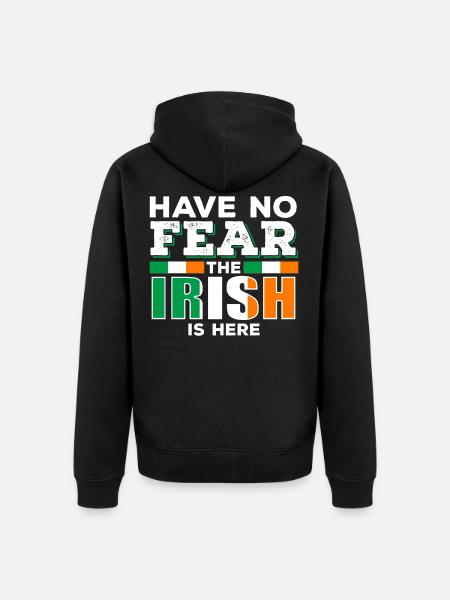 Irish Ireland - Unisex Premium Organic Zip Hoodie - black