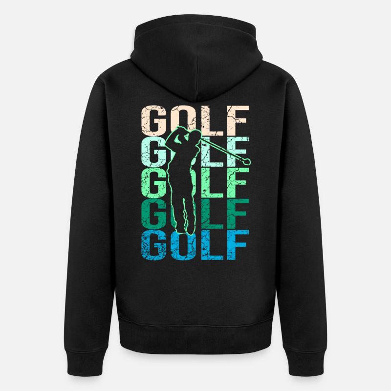 Le golf - Veste à capuche bio Premium Unisexe - noir