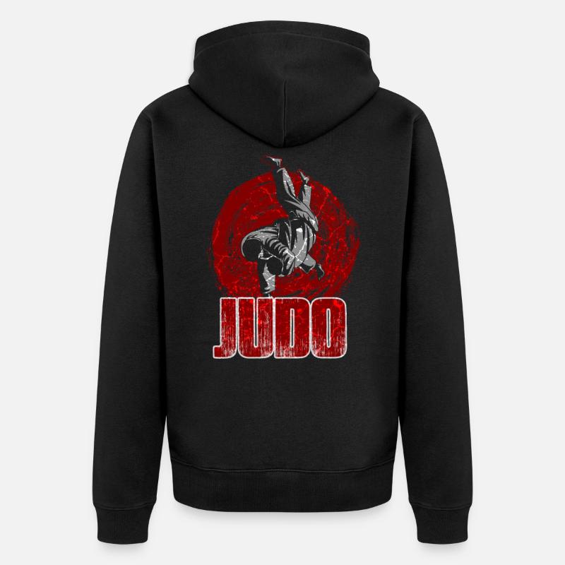 Judo - Veste à capuche bio Premium Unisexe - noir
