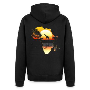 Afrique - Veste à capuche bio Premium Unisexe - noir - Dos - Nico (187cm)