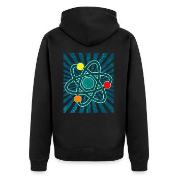Atome - Veste à capuche bio Premium Unisexe - noir - Dos - Nico (187cm)
