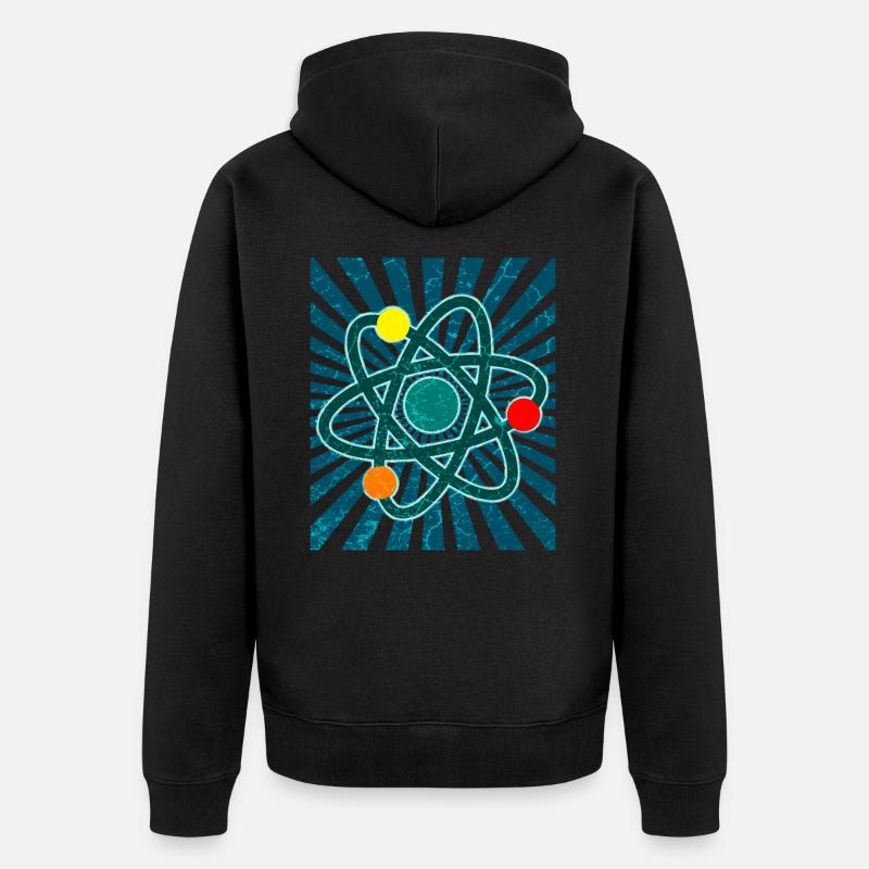 Atom - Unisex Premium Bio Zip Hoodie - Schwarz