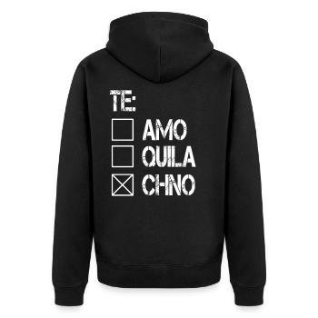 Techno - Veste à capuche bio Premium Unisexe - noir - Dos - Nico (187cm)