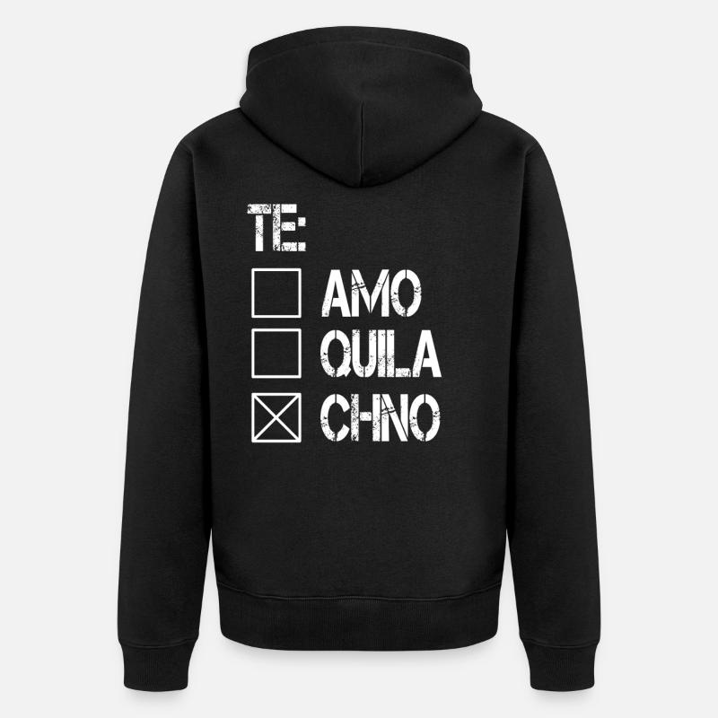 Techno - Felpa con cappuccio ecologica premium unisex - nero