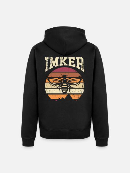 Imker - Unisex Premium Bio Zip Hoodie - Schwarz