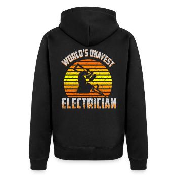Meilleur électricien - Veste à capuche bio Premium Unisexe - noir - Dos - Nico (187cm)